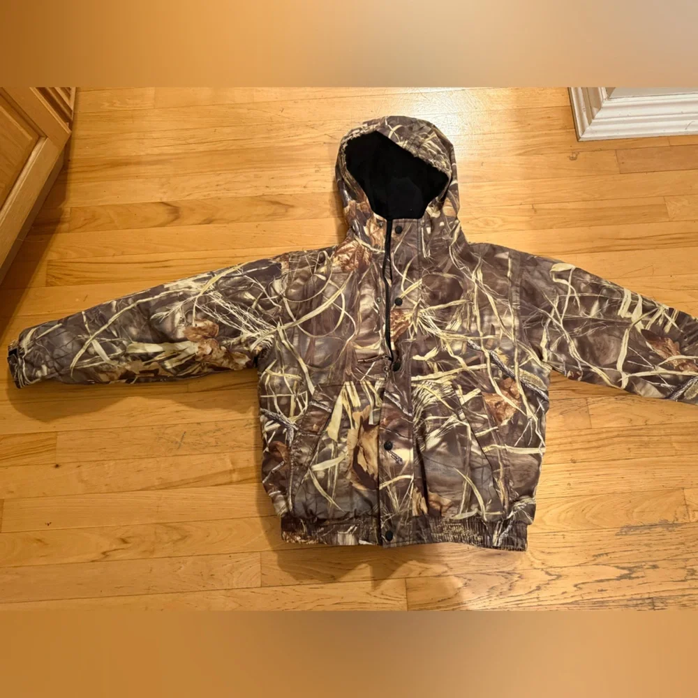 Kids Camouflage Hooded Jacket‎ - Brown Camo: Guide Series XL